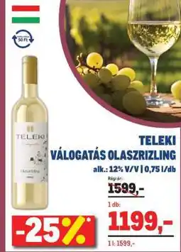 Metro TELEKI Válogatás Olaszrizling ajánlat