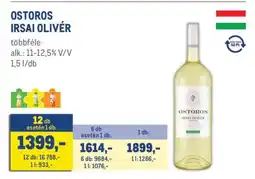 Metro Ostoros Irsai Olivér ajánlat