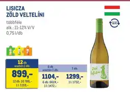 Metro LISICZA Zöld Veltelini ajánlat