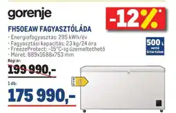 Metro Gorenje FH50EAW Fagyasztóláda ajánlat