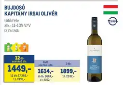 Metro Bujdosó Kapitány Irsai Olivér ajánlat