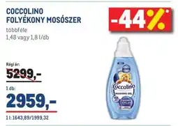 Metro COCCOLINO FOLYÉKONY MOSÓSZER ajánlat