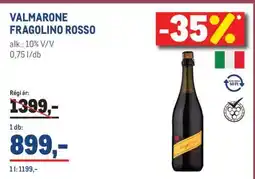 Metro Valmarone Fragolino Rosso ajánlat