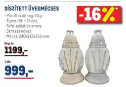 Metro DÍSZÍTETT ÜVEGMÉCSES ajánlat