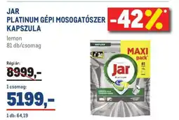 Metro JAR PLATINUM GÉPI MOSOGATÓSZER KAPSZULA ajánlat