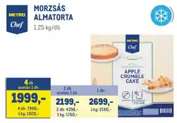 Metro Metro Chef morzsás almatorta ajánlat