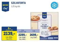 Metro Metro Chef szilvatorra ajánlat