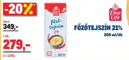 Metro Fine Life főzötejszin 21% ajánlat