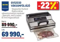 Metro Metro professional vákuumfóliázó ajánlat