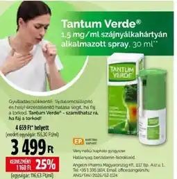 Pingvin Patika Tantum Verde spray ajánlat