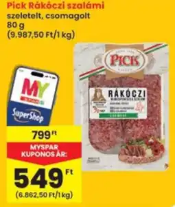 Interspar Pick rákóczi szalámi ajánlat