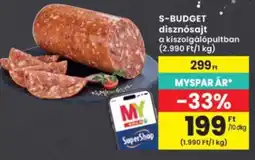 Interspar S-budget disznósajt ajánlat