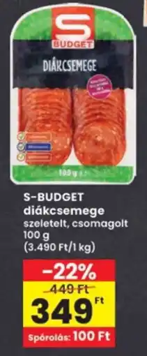 Interspar S-budget diákcsemegé ajánlat