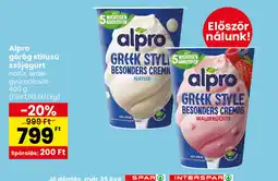 Interspar Alpro görög stílusú szójagurt ajánlat