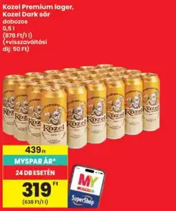 Interspar Kozel Premium lager, Kozel Dark sör dobozos ajánlat