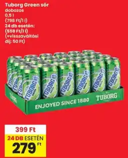 Interspar Tuborg Green sör dobozos ajánlat