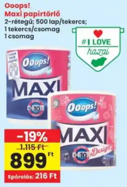 Interspar Ooops! Maxi papírtörlő ajánlat