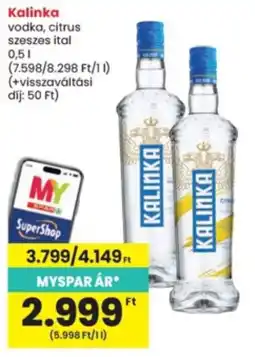 Interspar Kalinka vodka ajánlat