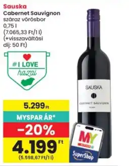 Interspar Sauska cabernet sauvignon ajánlat