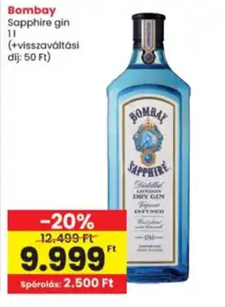Interspar Bombay sapphire gin ajánlat