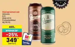 Interspar Staropramen sör ajánlat