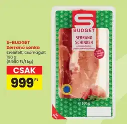 Interspar S budget serrano sonka ajánlat