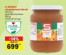 Interspar S budget sárgabarack lekvár ajánlat