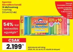 Interspar Spontex microfibre kendő ajánlat