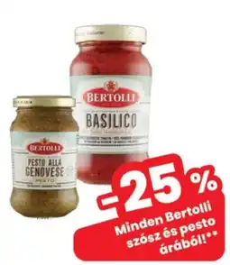 Interspar Bertolli szósz és pesto ajánlat