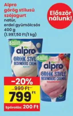 Interspar alpro görög stílusú szójagurt ajánlat