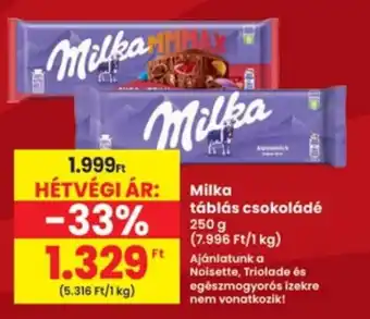 Milka táblás csokoládé