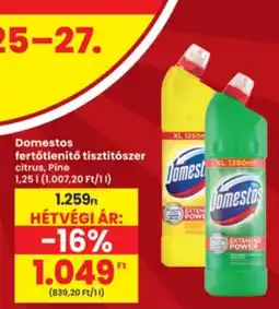 Interspar Domestos fertőtlenítő tisztítószer ajánlat