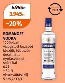Müller Romanoff vodka ajánlat