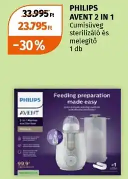 Müller Philips avent 2 in 1 cumisüveg sterilizáló és melegítő ajánlat