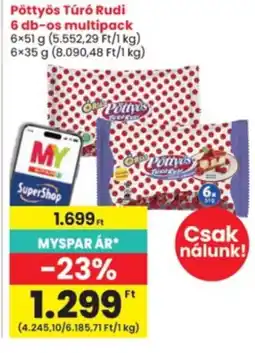 Interspar Pöttysös Túró Rudi ajánlat