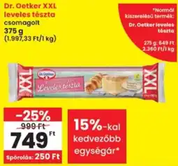 Interspar Dr. Oetker leveles tészta ajánlat
