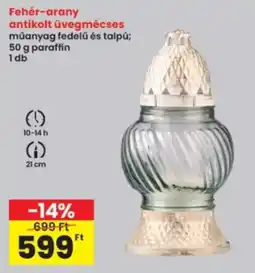 Interspar Fehér-arany antikolt üvegmécse ajánlat