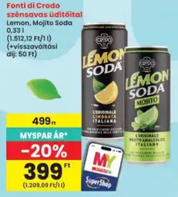 Interspar Fonti di Crodo szénsavas üdítőital ajánlat