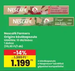 Interspar Nescafe farmers origins kávékapszula ajánlat