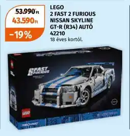 Müller LEGO 2 FAST 2 FURIOUS NISSAN SKYLINE GT-R (R34) AUTÓ 42210 ajánlat