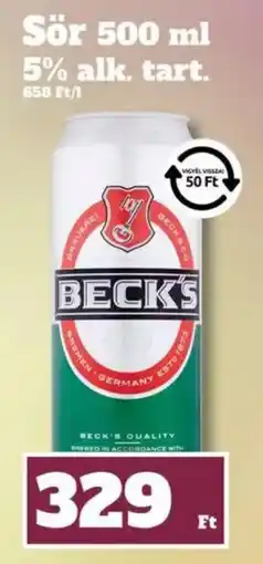 Family Diszkont beck's sör ajánlat