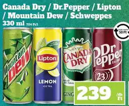 Family Diszkont Canada Dry / Dr. Pepper / Lipton / Mountain Dew / Schweppes ajánlat