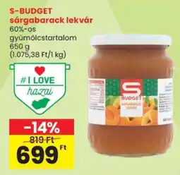Spar S budget sárgabarack lekvár ajánlat