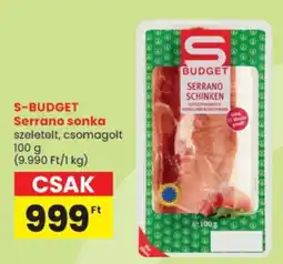 Spar S budget serrano sonka ajánlat