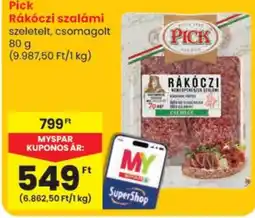 Spar Pick rákóczi szalámi ajánlat