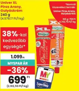Spar Univer piros arany gulyaskrem ajánlat