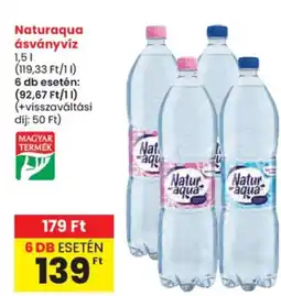 Spar Naturaqua ásványvíz ajánlat