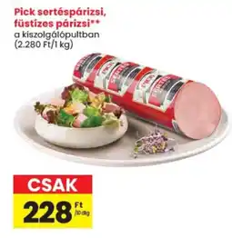 Spar Pick sertéspárizsi, füstízes párizsi ajánlat