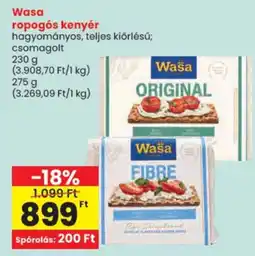 Spar Wasa ropogós kenyér ajánlat