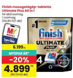 Spar finish mosogatógép-tabletta ultimate plus all in 1 ajánlat